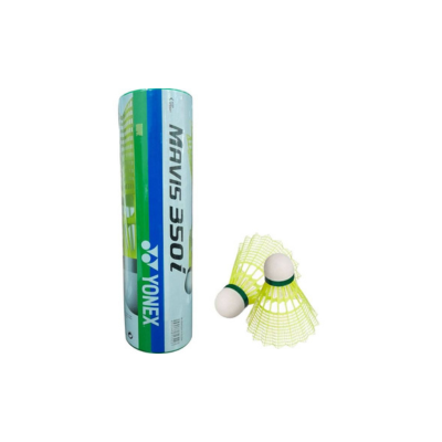 Yonex Mavis 350i  Nylon Shuttlecock Green Cap (Pack of 6) - Image 2